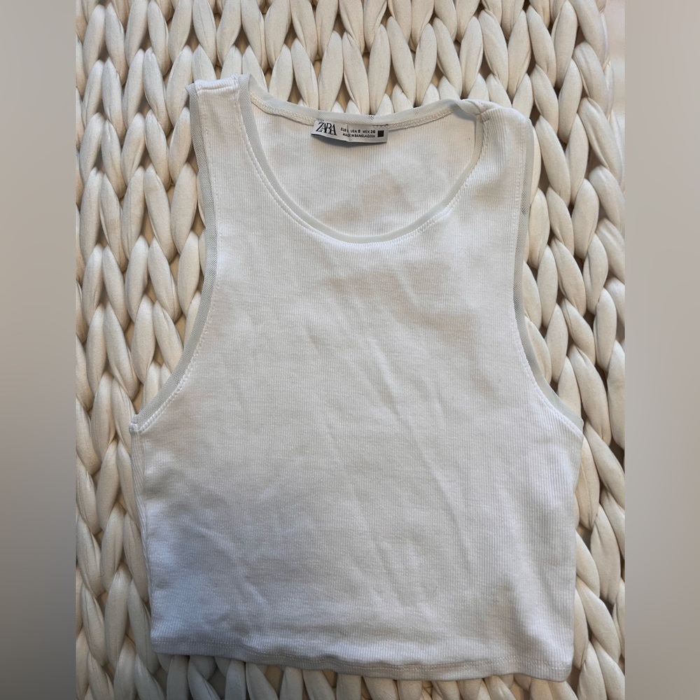 Zara White Tank Top